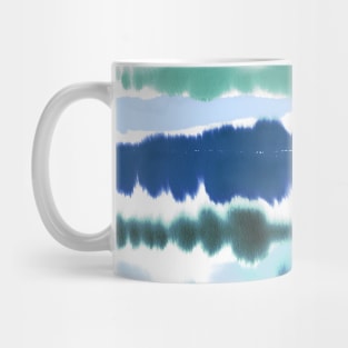 Pocket - Soft Nautical Watercolor Lines blue Mug